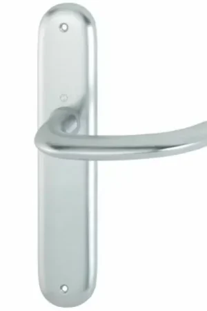 Hoge kwaliteit - Hoppe deurklink Marseille op schild Blind aluminium F1