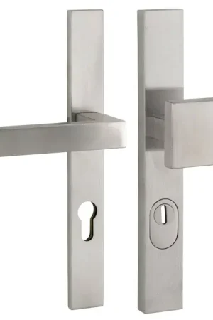 Voordelig | SKG3 PC72 knop/kruk Metro links op rechthoekig smal schild PRIO + kerntrekbeveiliging rvs