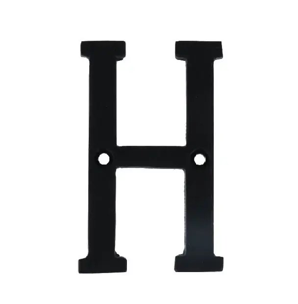 Letter H Klein IJzer zwart 75 mm | Dagdeal