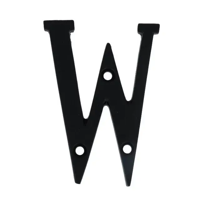 Deal - Letter W Klein IJzer zwart 75 mm