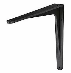 Plankdrager Herakles aluminium zwart gemoffeld 140×115 mm - Topkwaliteit