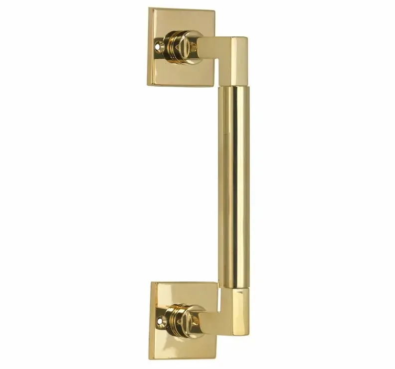 Online kopen | Deurgreep Bauhaus vierkant rozet 182 mm messing ongelakt