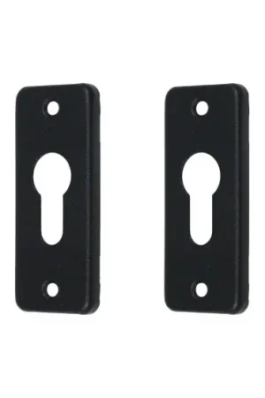 2 PC-plaatjes Ami rechthoekig aluminium zwart | Uitverkoop