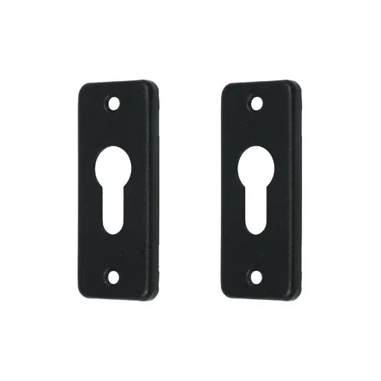 2 PC-plaatjes Ami rechthoekig aluminium zwart | Uitverkoop