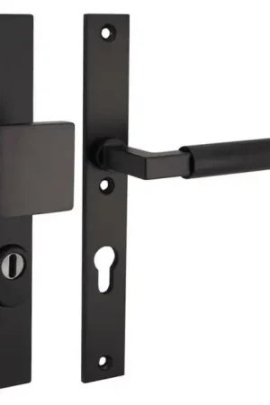 Actie | SKG3 PC92 knop/kruk op smalschild Bauhaus rechts + kerntrekbeveiliging mat zwart