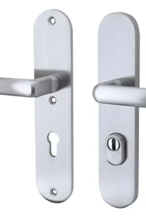 Aanbieding loopt bijna af - SKG3 PC55 kruk/kruk op ovaal schild Padania links + kerntrekbeveiliging mat chroom