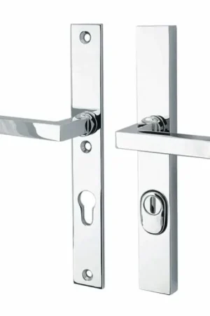 Zojuist toegevoegd | SKG3 PC92 kruk/kruk op smalschild Kare/Bauhaus links + kerntrekbeveiliging glans chroom
