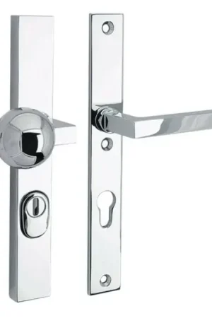 Zojuist toegevoegd | SKG3 PC72 knop/kruk op smalschild Kare/Bauhaus rechts + kerntrekbeveiliging glans chroom