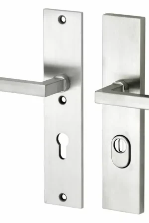 Aanrader | SKG3 PC92 kruk/kruk op schild Kare/Bauhaus links + kerntrekbeveiliging mat nikkel/mat nikkel PVD