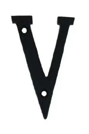 Alleen vandaag - Letter V Klein IJzer zwart 75 mm