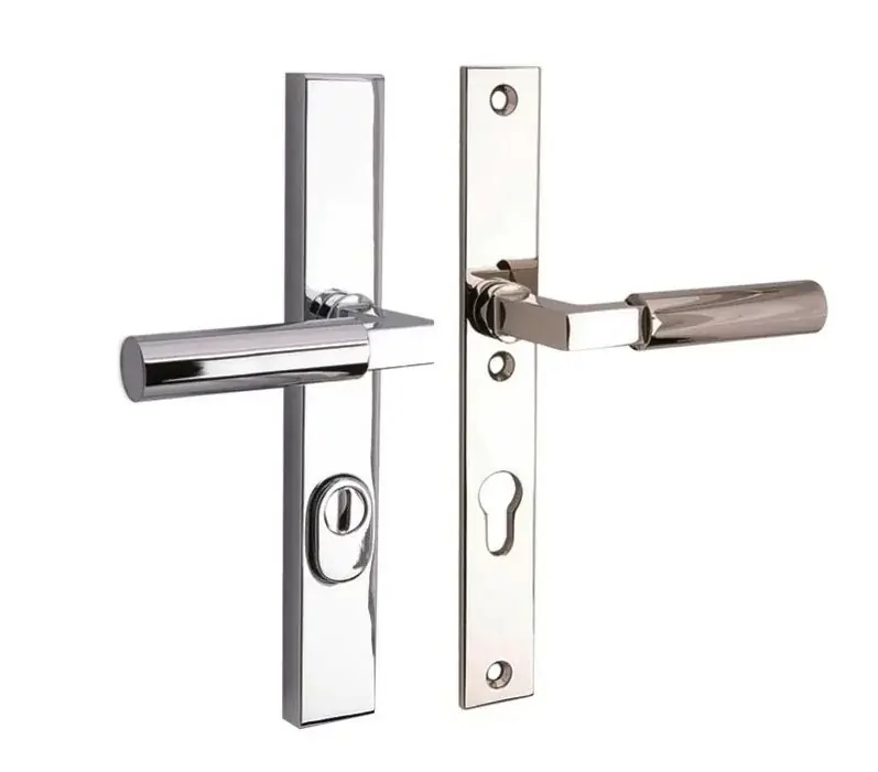 SKG3 PC92 kruk/kruk op smalschild Bauhaus rechts + kerntrekbeveiliging glans nikkel/glans chroom - Bestelbaar