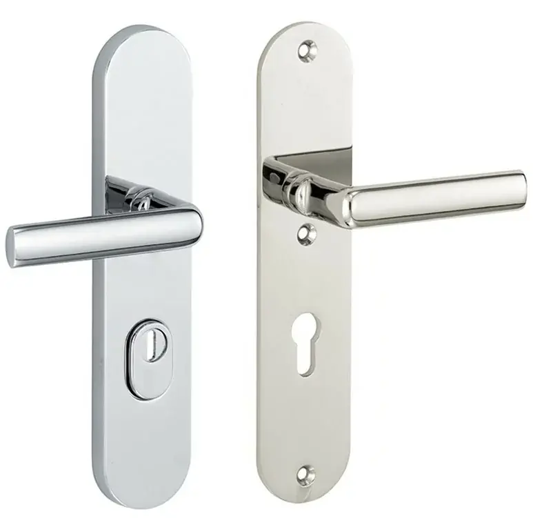 Voordelig | SKG3 PC72 kruk/kruk op ovaal schild Padania rechts + kerntrekbeveiliging glans nikkel/glans chroom
