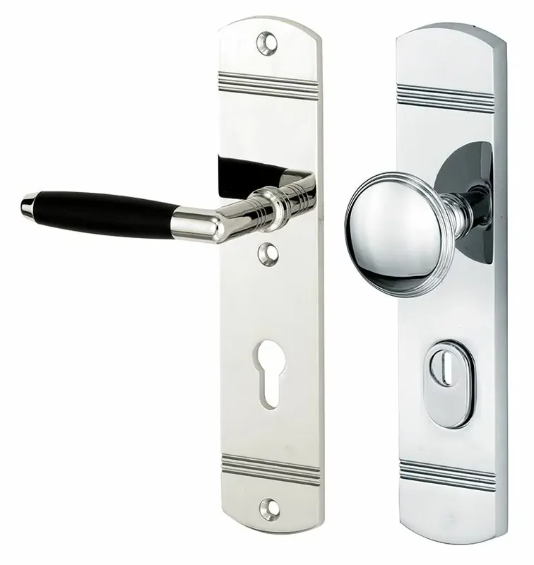 SKG3 PC92 knop/kruk op schild Ton links + kerntrekbeveiliging glans nikkel/glans chroom - Favoriet van klanten