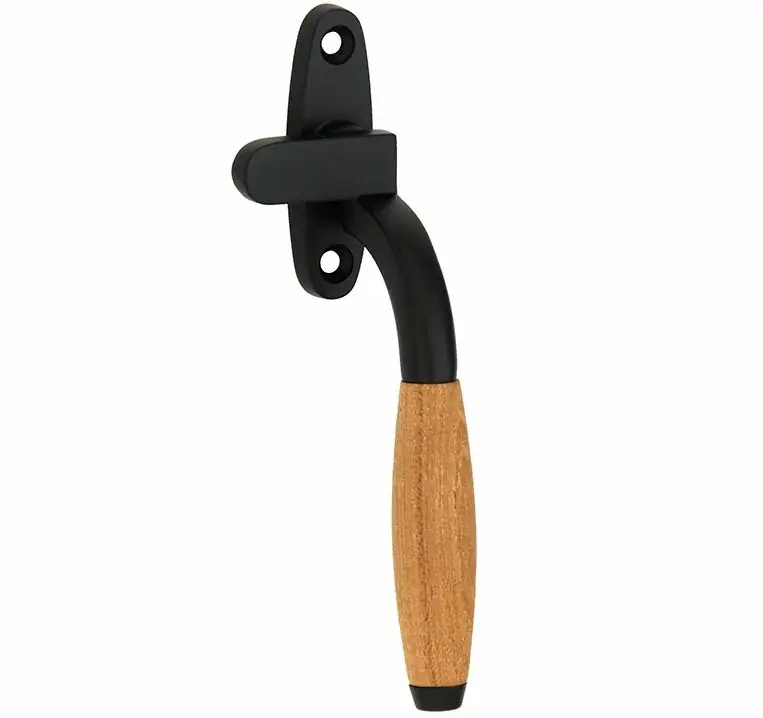 Raamboom Met sluitplaat rechts Ton teak mat zwart | Topproduct