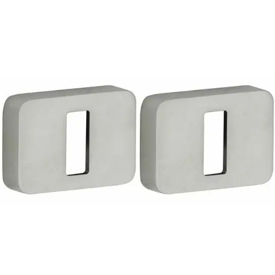 Korting | Set van twee sleutelplaatjes Minimal/Maximal mat nikkel ongelakt