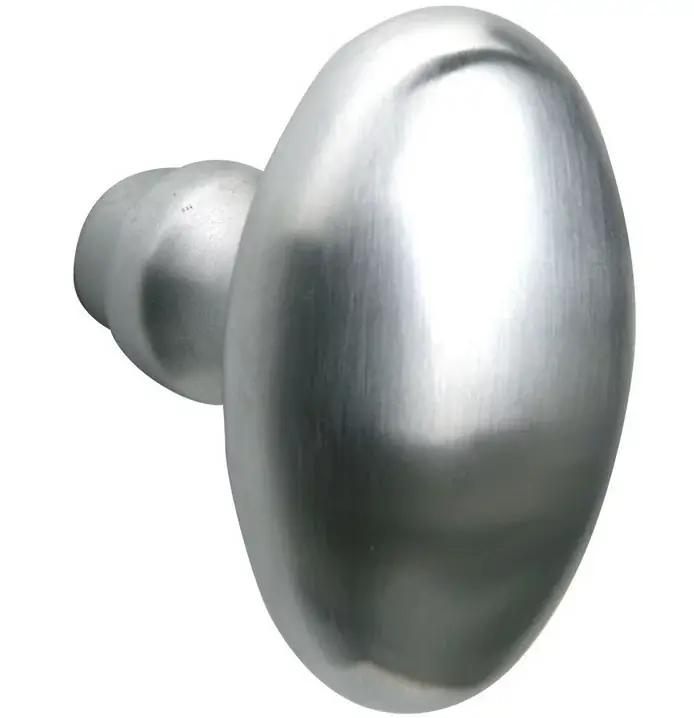 Knopkruk Ei 60×32 mm mat chroom - Nu beschikbaar