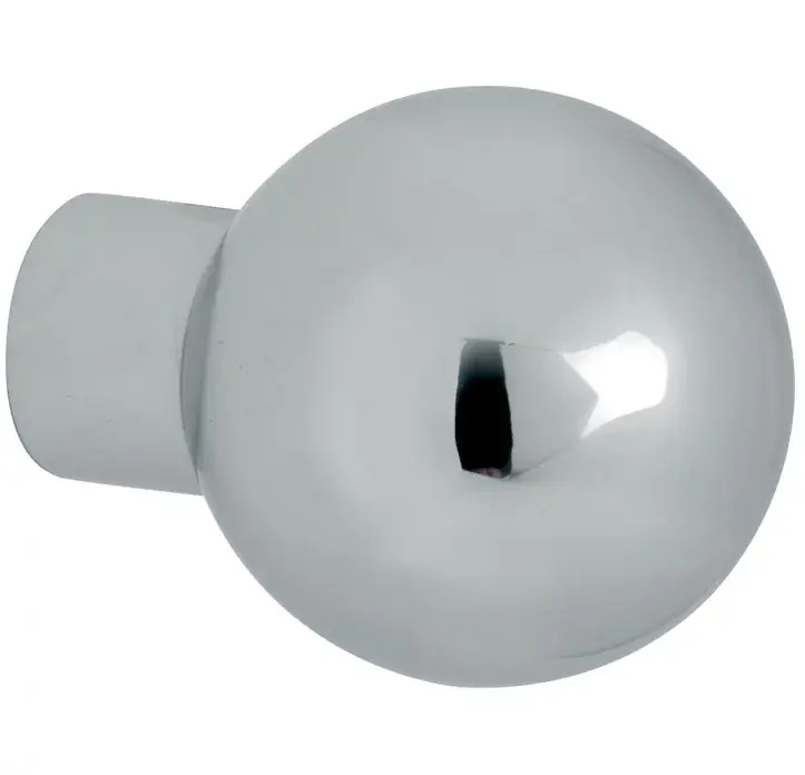 Hoog gewaardeerd - Knop Kogel tbv SKG schild glans chroom