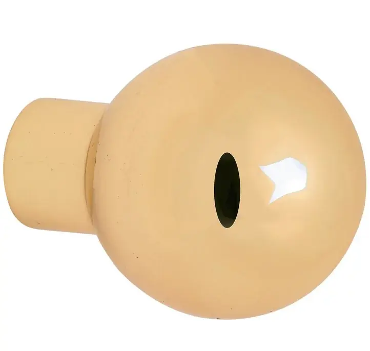 Outlet - Knop Kogel tbv SKG schild messing ongelakt