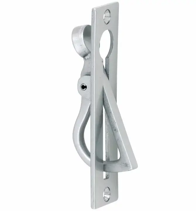 Schuifdeurtrekring Elegant mat chroom | Erg populair