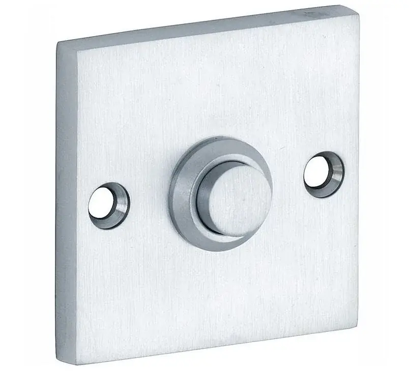 Spoedlevering | Beldrukker Bauhaus mat chroom