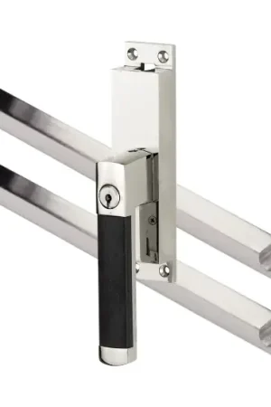 Actie | Kruk-espagnolet afsluitbaar Dual links glans nikkel inclusief 2 stangen