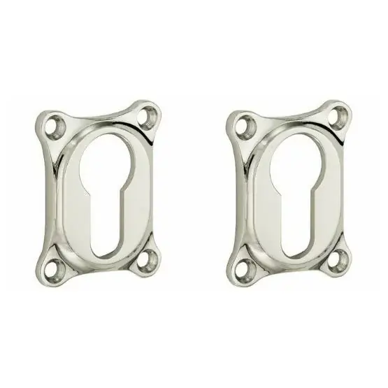 Speciale aanbieding - Set van twee PC-plaatjes Bonton glans nikkel