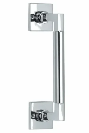 Zeer goed beoordeeld | Deurgreep Bauhaus vierkant rozet 600 mm glans chroom