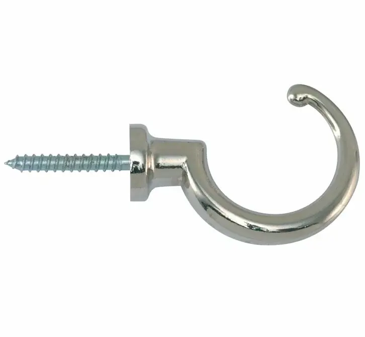 Lage prijs - Schroefhaak Borst 28mm glans nikkel
