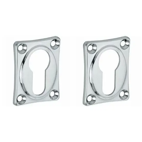 Alleen deze week - Set van twee PC-plaatjes vierkant glans chroom