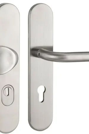 Voordelig - SKG3 PC72 knop/kruk L op ovaal schild TOP + kerntrekbeveiliging rvs
