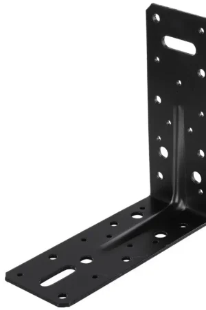 Zeer goed beoordeeld | Starx hoekanker met ril verzinkt 150x150x60x2.5 mm 1 stuk zwart