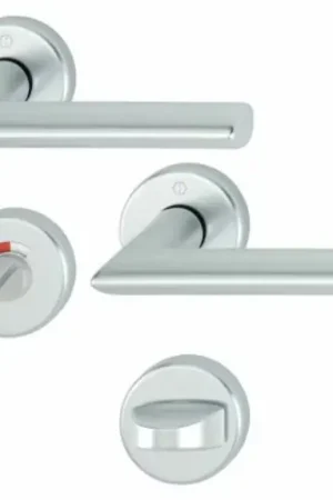 Speciale aanbieding - Hoppe deurklink Stockholm met WC-sluiting aluminium