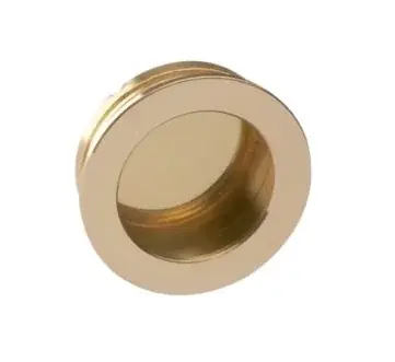 Zolang de voorraad strekt | Schuifdeurkom Rond 40 mm messing gelakt