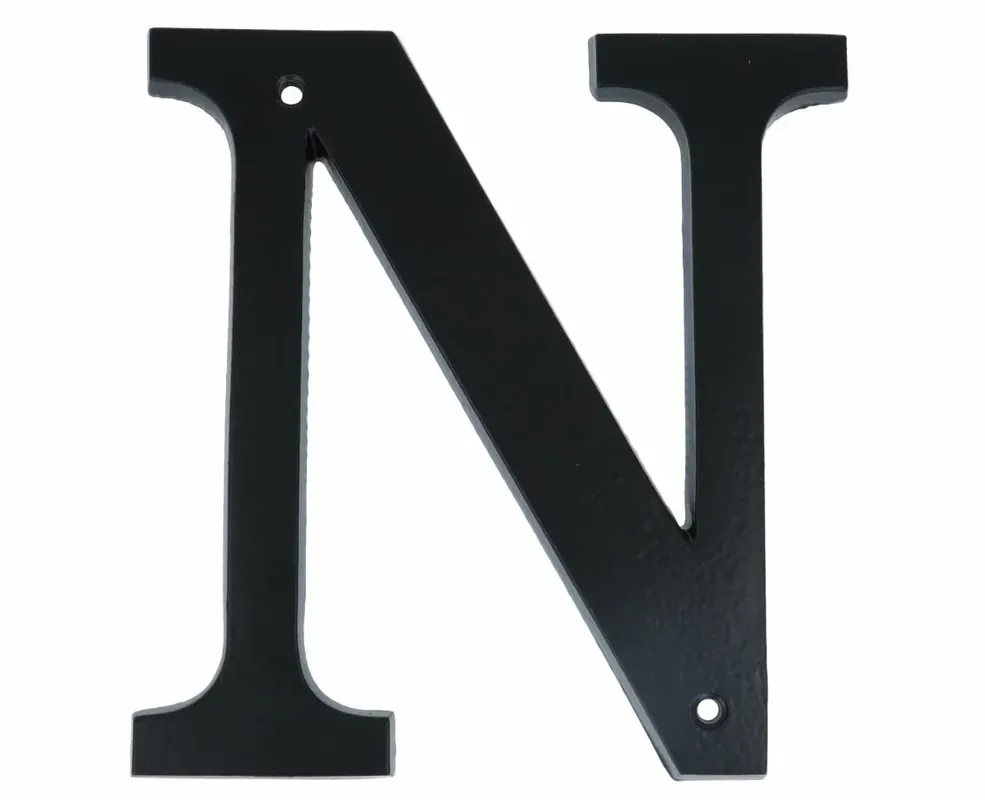 Nu kopen - Letter N Extra Groot IJzer zwart 140 mm