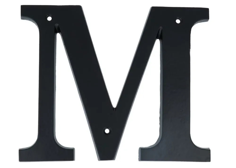 Speciale deal - Letter M Extra Groot IJzer zwart 140 mm