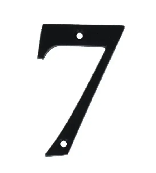 Huisnummer 7 Klein IJzer zwart 80 mm - Outlet