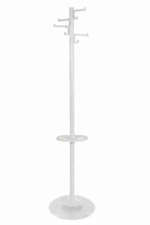 Premiumkwaliteit - Staande kapstok Porcelain 4 dubbele haken wit
