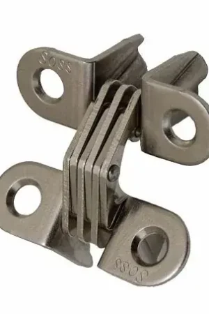 Fabrieksprijs - Scharnier SOSS 303 NP 13×038 mm deurdikte ca. 17 mm zamak vernikkeld