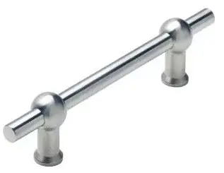 Voorraad bijna op - Intersteel greep T-Vorm 18 mm Recht rvs 128 mm