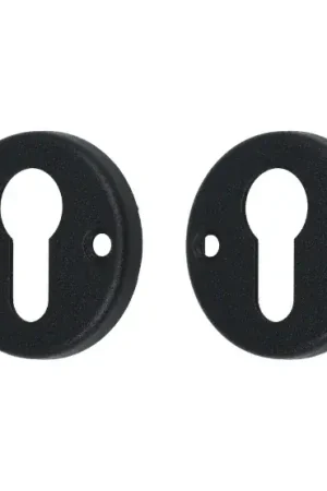 2 PC-plaatjes Ami rond aluminium zwart | Koopje