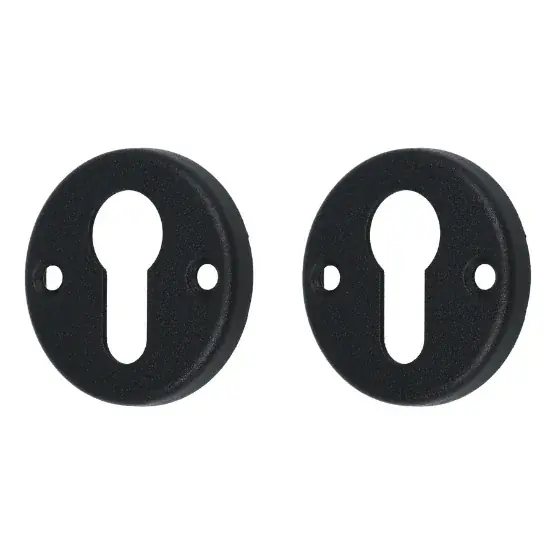 2 PC-plaatjes Ami rond aluminium zwart | Koopje