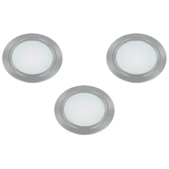 Set van 3 led spots inbouw rvs-look | Favoriet van klanten