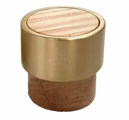 Meubelknop Lillehammer Ø26mm eiken/messing | Aanbieding