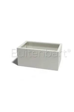 Aanbieding | Gepoedercoat Staal Wit Plantenbak Rechthoek 40x80cm, hoogte 40cm