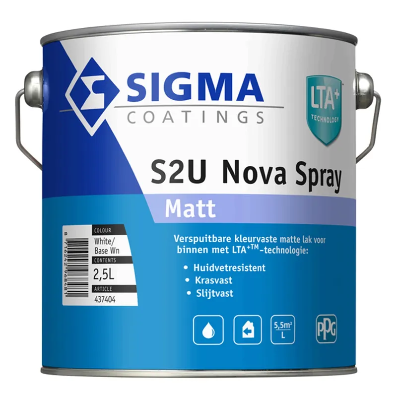 Koop vandaag - Sigma S2U Nova Spray Matt - 2,5L