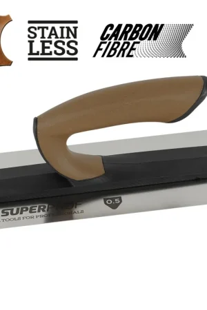 Super Prof Pure 0.010.33 Pleisterspaan met lederen greep COMFORT - RVS - 0,5 x 120 x 330mm - Hoog gewaardeerd