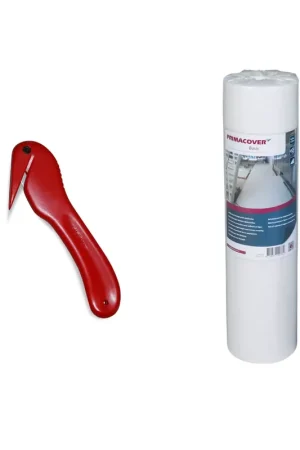 PrimaCover 900275 Basic Zelfklevend Afdekvlies incl. Snijmes voor folie en afdekvlies - Rood - Veel voordeel