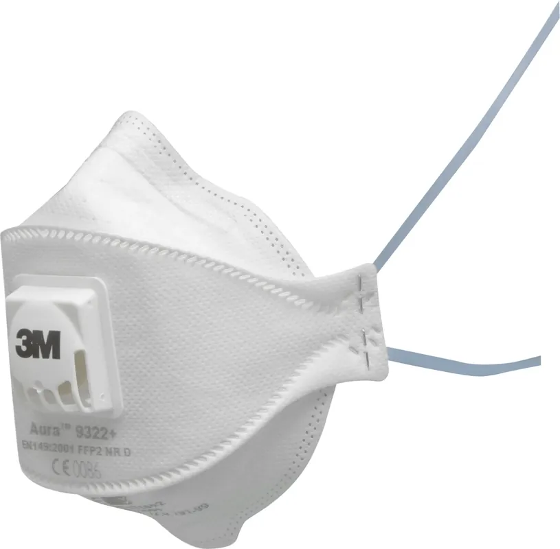 3M 9322+ Aura Stofmasker - FFP2 - Onderhoudsvrij - Plooibaar - Met uitademventiel | Speciale aanbieding