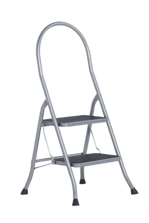 Altrex Cromato Silver Huishoudtrap - Aluminium - 2 treden - met beugel - max. werkhoogte 2,47m | Actieprijs