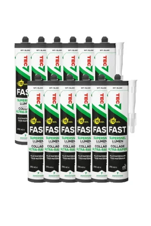 TEC7 Fast Supersnelle lijmkit - Wit - 290ml - 12st - Tijdelijke aanbieding